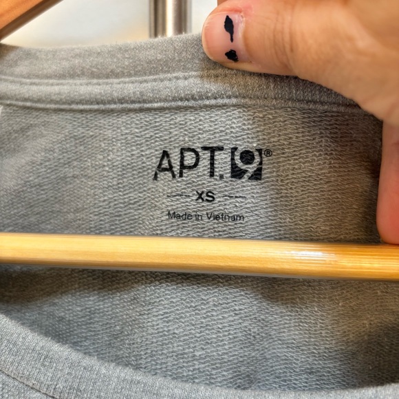 Apt 9 Gray Sweatshirt with Lace Sleeves XS Cottagecore Twee Fairy Washable - Picture 2 of 7